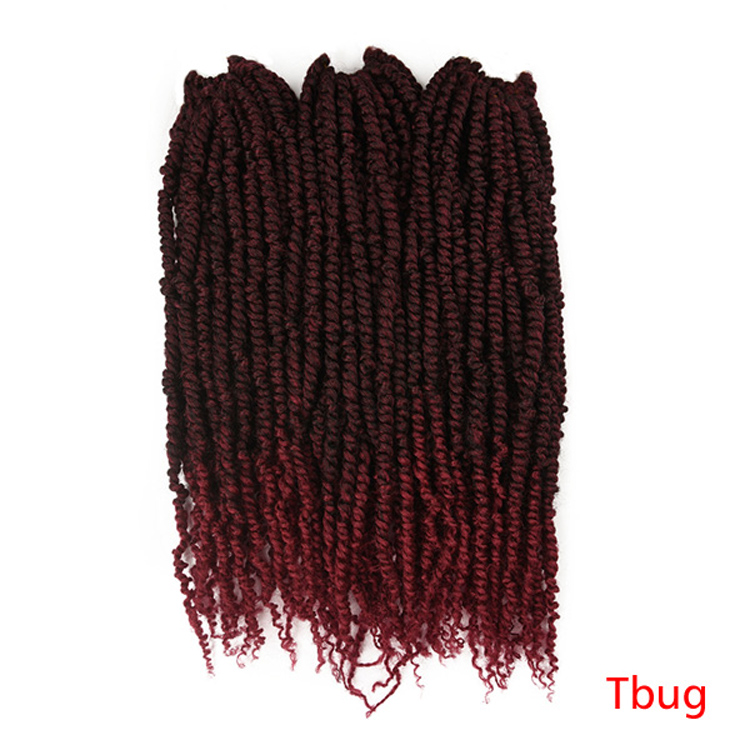 Julianna Pre Stretched Ombre Braiding Wholesale Bomb New Passion Spring Twist Synthetic Crochet Braid Hair