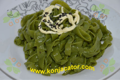 Nature spinach noodles, Konjac food, Kosher ,Halal, FDA