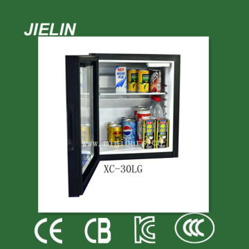 25l hotel auto minibar with clear door sliding glass door fridges