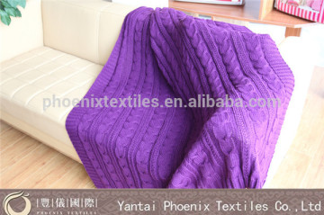 wholesale knitted boucle throw blanket