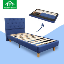 Online Custom Plywood Bed Frames with Tufted Upholstered Headboards