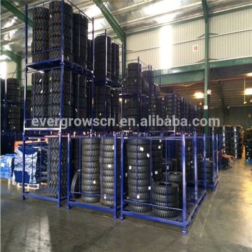 Stacking Welded Steel Painted Tire Storage Pallet Rack Tire Rack For Sale