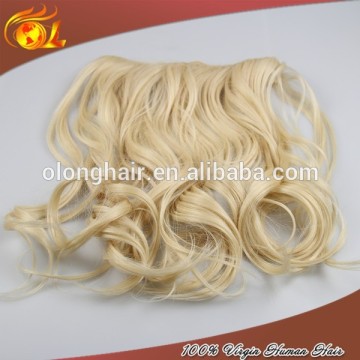 Top quality Remy human blonde Hair weave white curly hair extensions