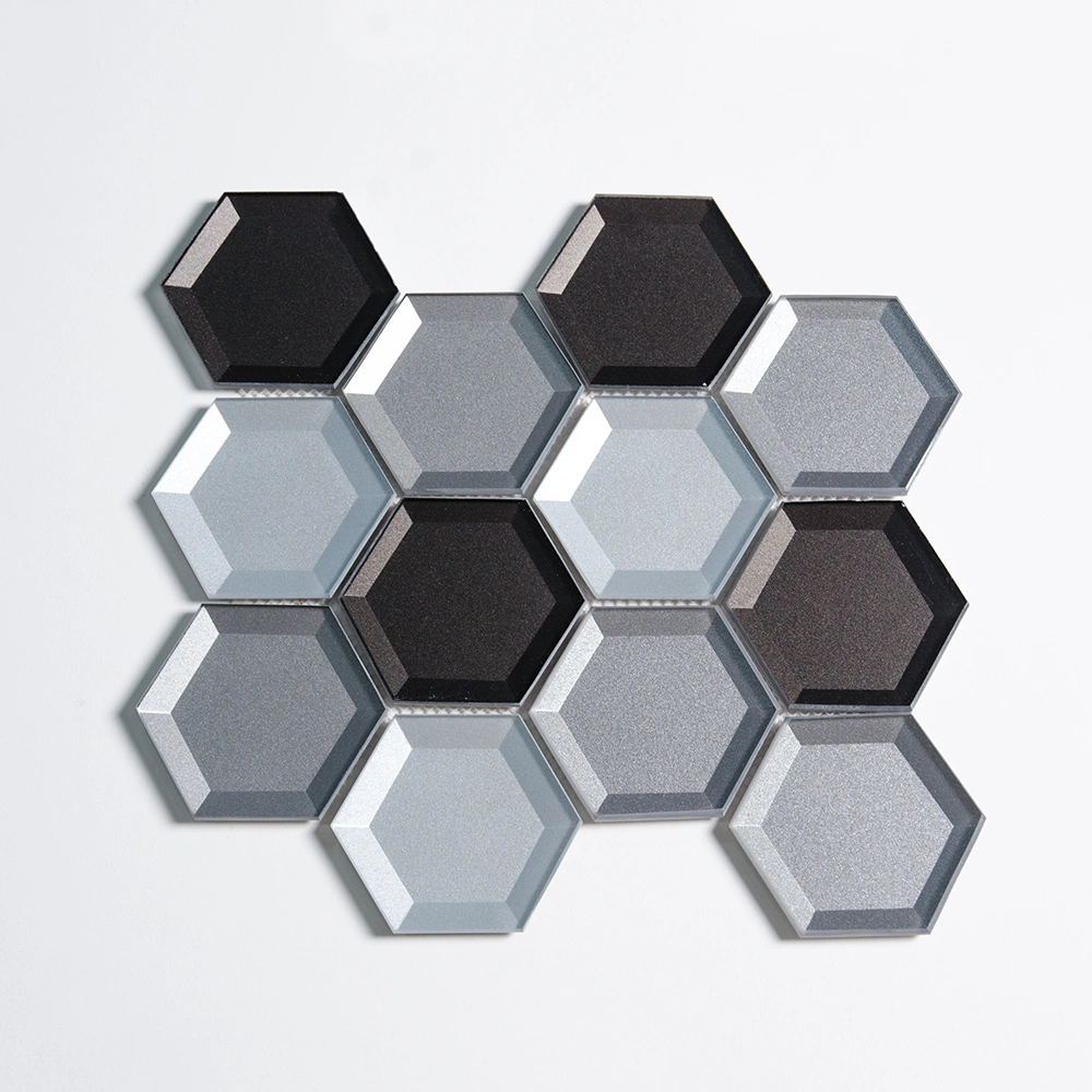 Discount Menards House Bathroom Hexagon Beveled Glass Mosaic Tile Supplies