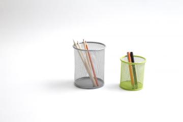 Wire Metal Mesh Organizer Pen Holder