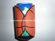Personalized Soft Neoprene Can Cooler With Pu Leather For Beer