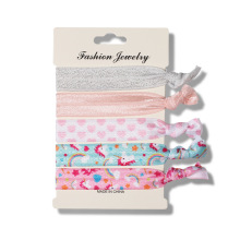 Wholesale Custom Unicorn Knotted Elastic Hair Ties Ribbons