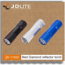 Diamond reflector small battery operated led light mini torch flashlight for promotion