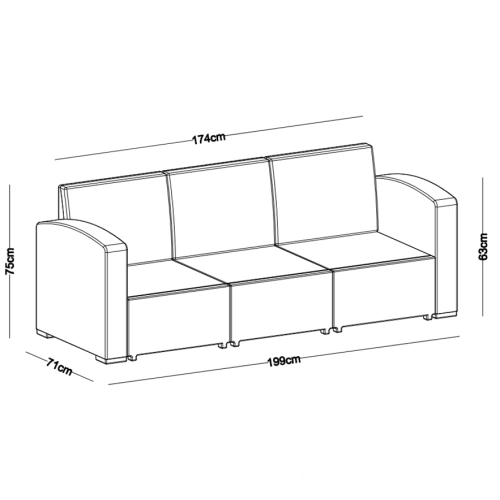 china sofa plastico exterior de 5 lugares fabricantes