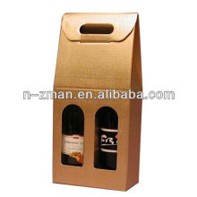 Kraft Paper Box,Paper Handle Box,Handle Wine Box with PVC window
