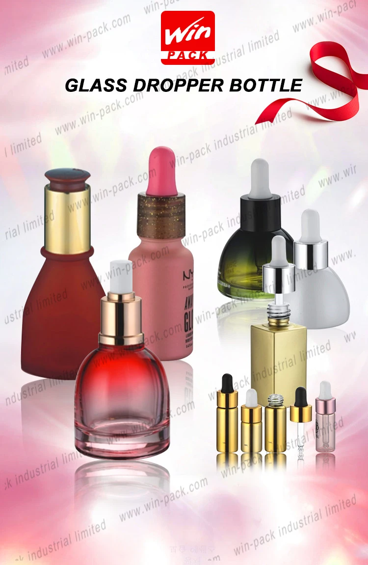 Red Luxury Glass Cosmetic Foundation Bottles 30ml Wholesale Packaging Winpack