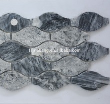 MBHYA009-D2 Kitchen Wall Decoration Glazed Ceramic marble Lantern Mosaic Tile