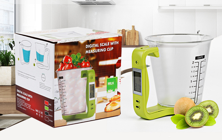 multi-function plastic digital measuring cup  Household mini scale coffee kitchen weighing tool