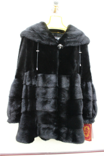 Fashion Design Mink Fur Garment Women Fur Overcoat