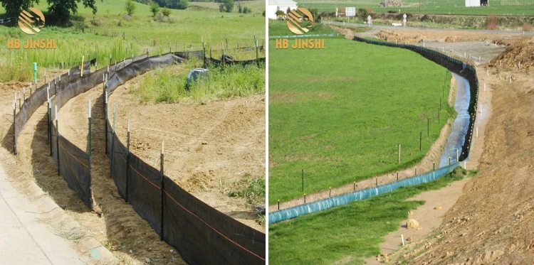 4FT High 100FT Long Black Wire Backed Silt Fence