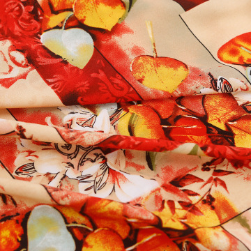 Printed Rayon Fabric Plain Printed Floral Viscose Fabric