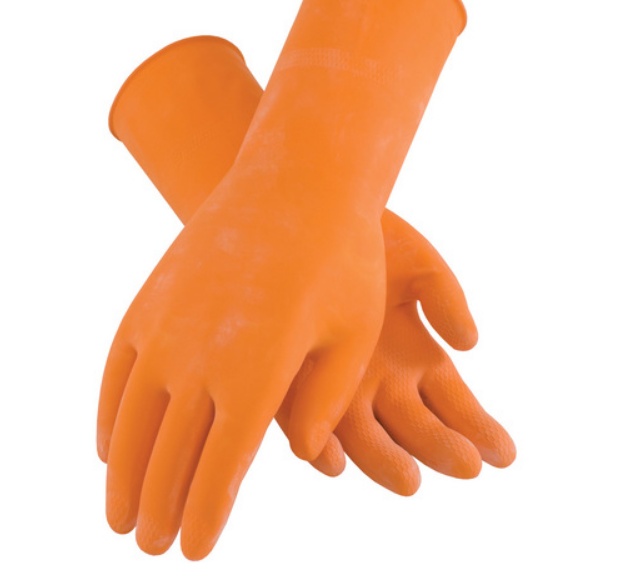 Orange Nitrile Exam gloves with FDA approved