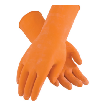 Sarung tangan peperiksaan nitril oren dengan FDA diluluskan