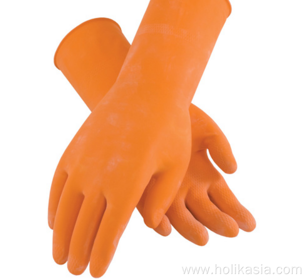 12inch ORANGE DISPOSABLE NITRILE EXAM GLOVES Large