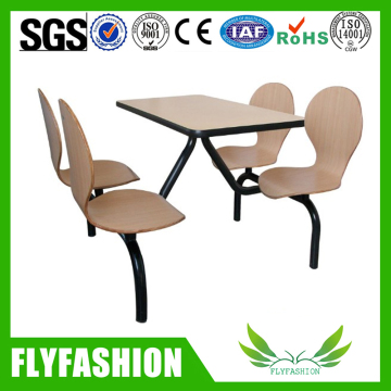 Hot Sale Restaurant Furniture Dining Hall Canteen Table and Chair Set