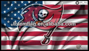 USA Flag With Custom Logo Printing