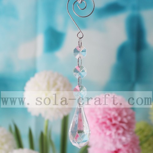 Tear Drop Prism Chandelier Lamp Christmas Decor Pendant 16CM