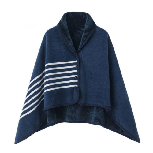 Japanese style multifunctional cloak shawl flannel blanket