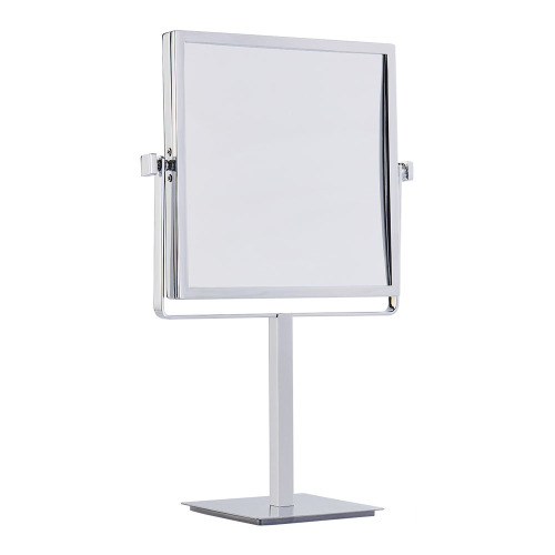 Square standing magnifying mirror
