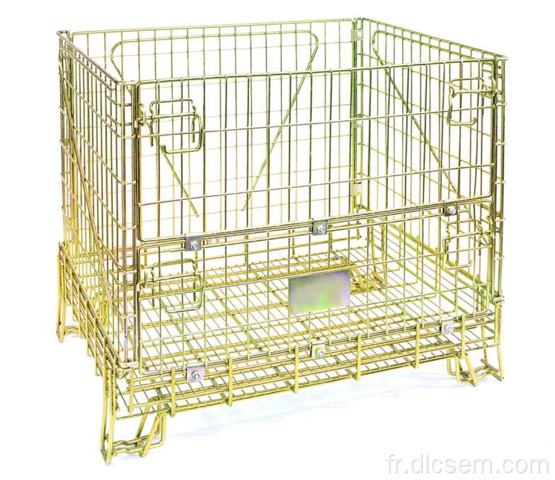 Conteneur de cage de stockage en métal pliable