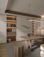 Custom Fireproof Wood Library Bookcases and Wall-Mounted Bookshelves