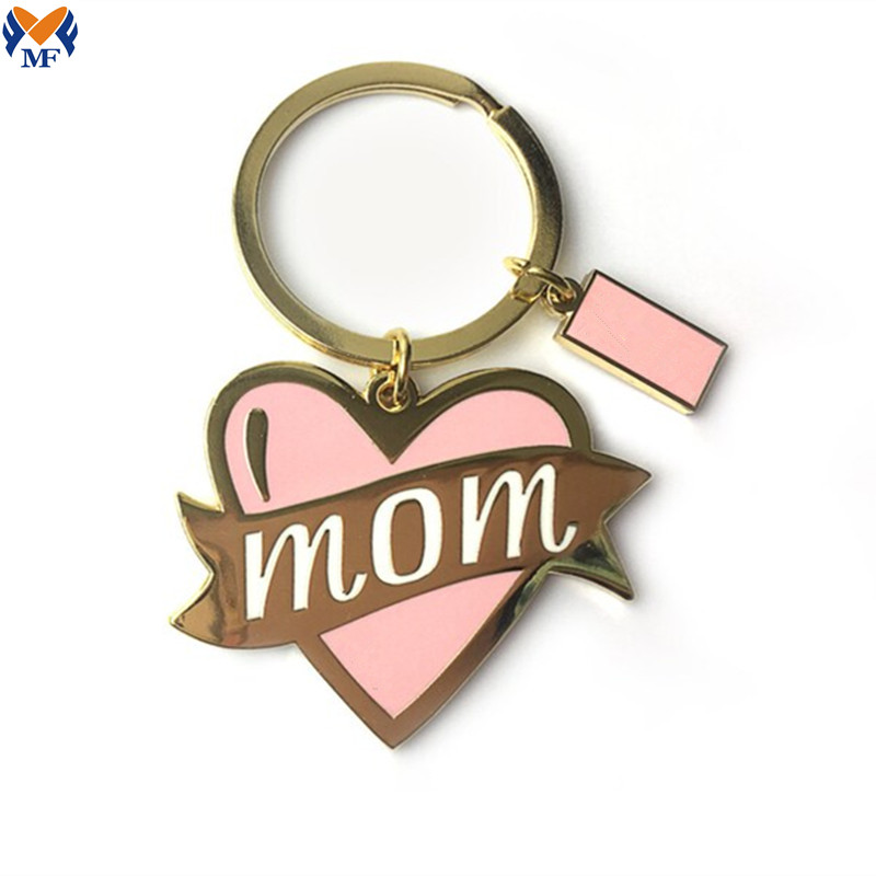 Custom Logo Enamel Yellow Cheese Keychain For Mom