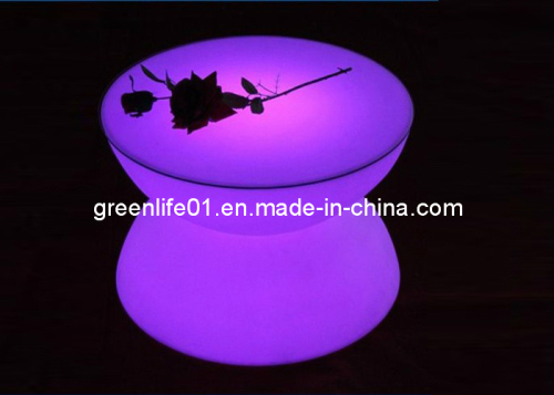 LED Bar Set, Glowing Furniture Round Table in RGB