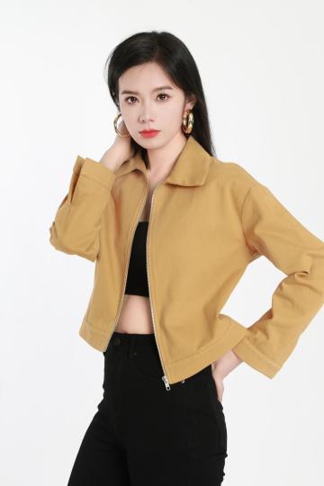 Casual Yellow Short Jacket