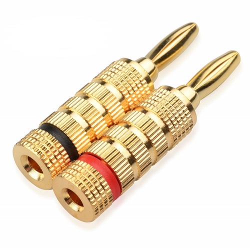 Audio banana plug gold plated