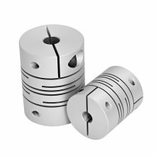 Zero Backlash Spiral Beam Flexible Couplings for Parallel Lines