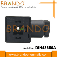 Black DIN43650A Electrical Solenoid Valve Connector
