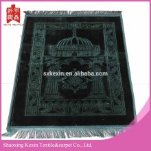 Thick green color foldable muslim prayer mat