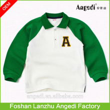 Kid boys fashion long sleeve polo shirt children wear wholesale