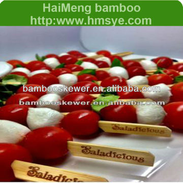 Bamboo kabob skewers with handle