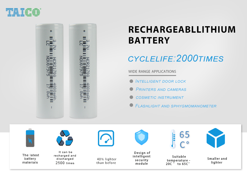 High Capacity battery cell Lithium Ion 21700 4800mah 5000mah 3.6v 3.7V 21700 Battery