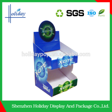 Graphics customization paper chocolate counter sales display stand