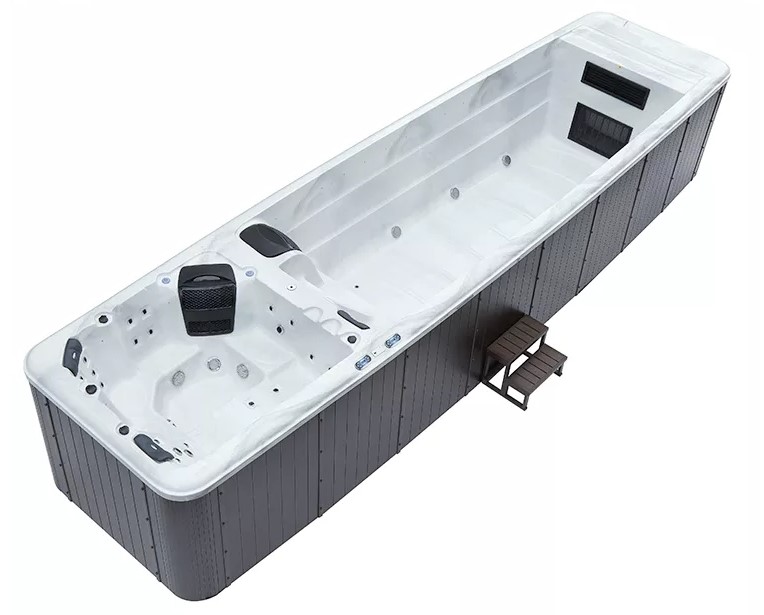 Backyard Inground Swim Spa Bacyard hot tub outdoor long swimmimg pool