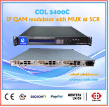IP QAM Modulator with MUX & SCR