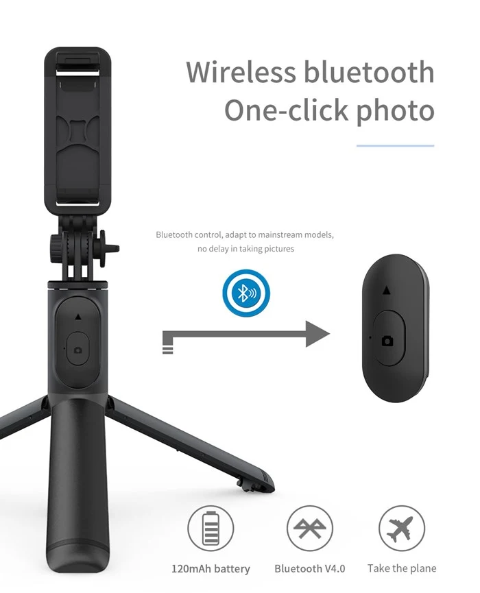 Wireless Remote Button Mobile Tripods Stand Stick Selfie Bluetooth