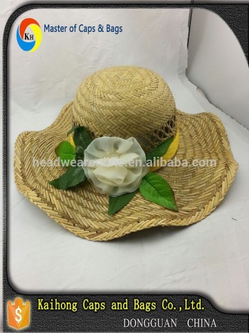 Hand make frowers Straw hat/JAZZ straw hat