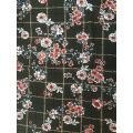 Check Flower Polyester Bubble Chiffon Printing Fabric