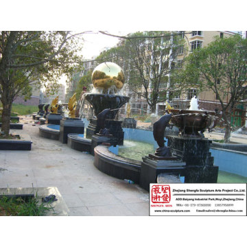 Garten am See Brunnen Skulptur