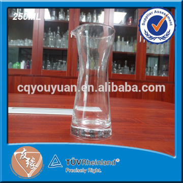 Round 250ML Hand Made Clear Glass Carafe Glass Pots Wholesale