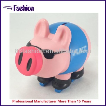 2015 fashion pig plasitc money saving box