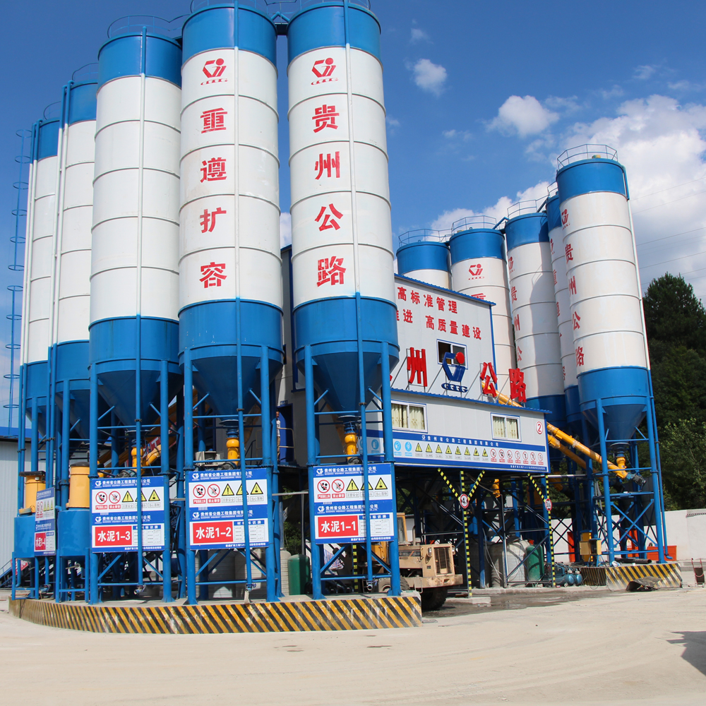 180m3 belt type large concrete batching plant